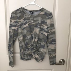 Aqua long sleeve tee